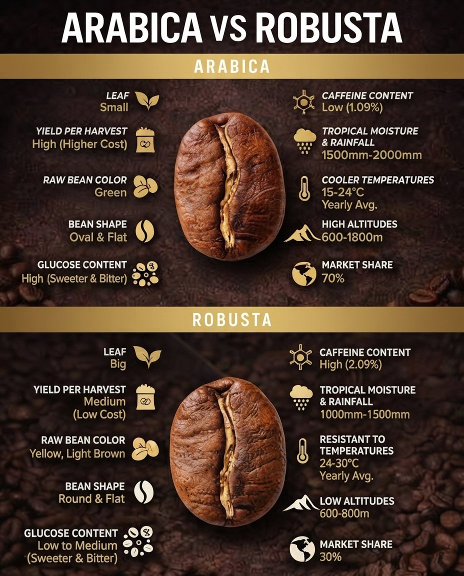 Arabica vs Robusta comparison — EL Katha Coffee
